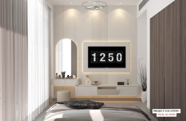 WHITE HEATHER TV UNIT WALL + DRESSER WALL