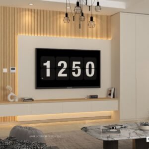 WHITE ASH OAK TV UNIT WALL - Image 5