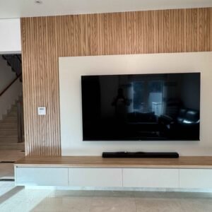 WHITE ASH OAK TV UNIT WALL - Image 7