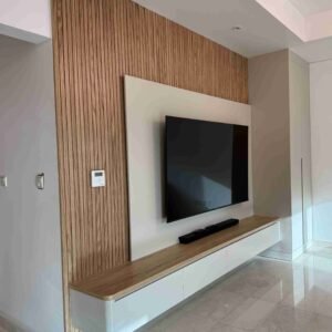 WHITE ASH OAK TV UNIT WALL - Image 8