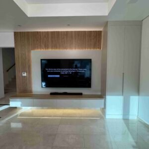 WHITE ASH OAK TV UNIT WALL - Image 9