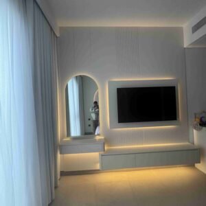WHITE HEATHER TV UNIT WALL + DRESSER WALL - Image 11