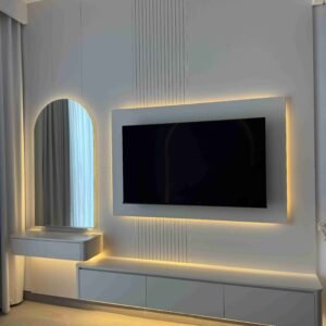 WHITE HEATHER TV UNIT WALL + DRESSER WALL - Image 9