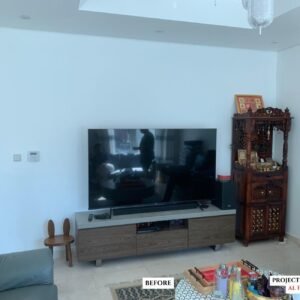 WHITE ASH OAK TV UNIT WALL - Image 6